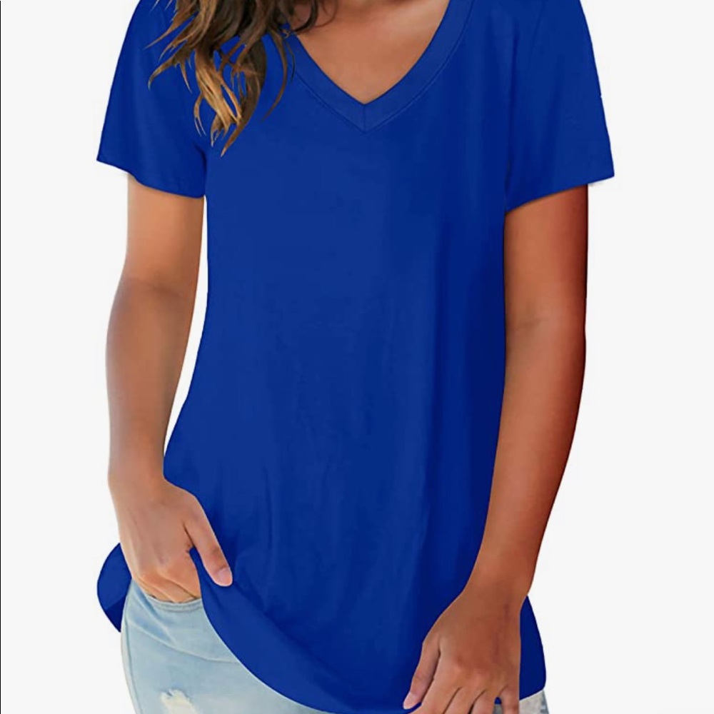 Blue V-neck Size L